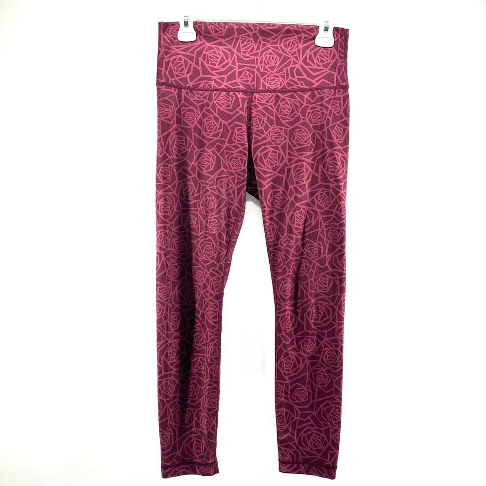 LULULEMON High Times Pants Leggings FULLUX Posey Burgundy Rose | WOMENS SIZE 8 M - Picture 3 of 8
